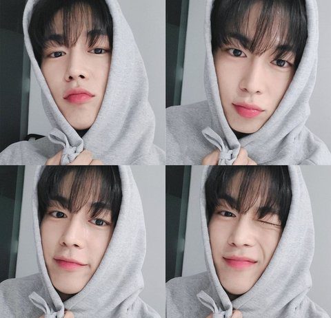 Boyfriend Pics Of Male Idols Wearing A Common Grey Hoodie hoodies kpop male idols